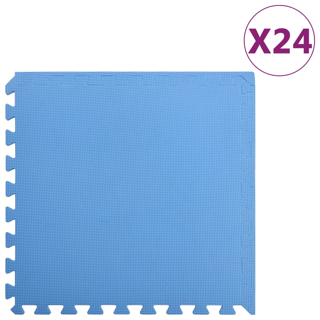 Bodenmatten 24 Stk. 8,64 m² EVA-Schaumstoff Blau