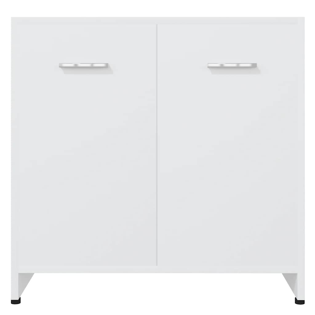 Bathroom Cabinet White 60x33x61 cm Wood Material