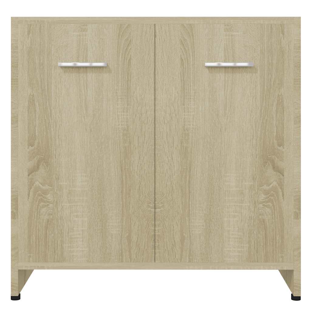 Bathroom Cabinet Sonoma Oak 60x33x61 cm Wood Material