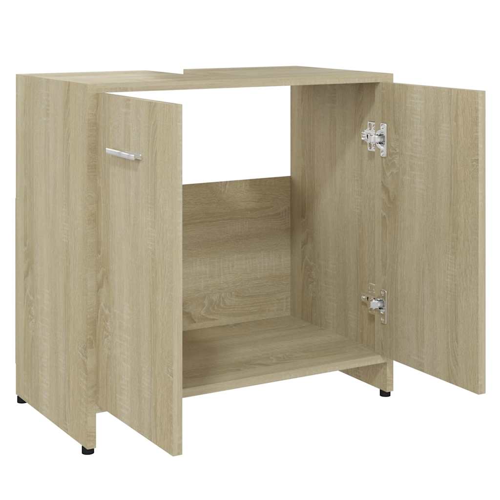 Bathroom Cabinet Sonoma Oak 60x33x61 cm Wood Material