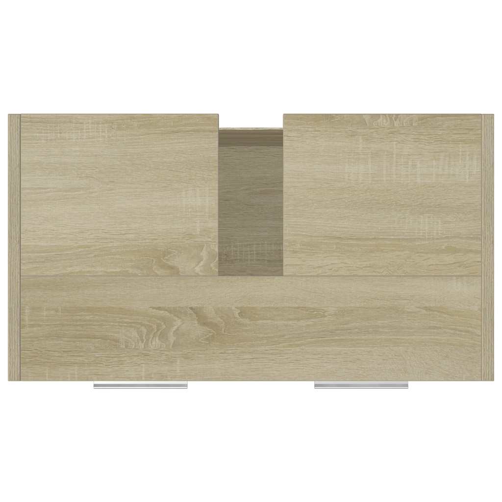 Bathroom Cabinet Sonoma Oak 60x33x61 cm Wood Material