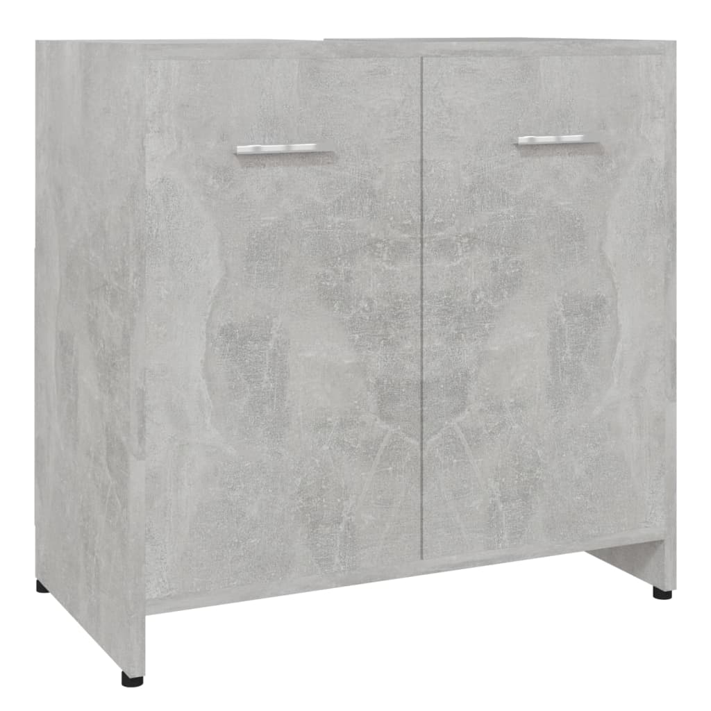 Bathroom Cabinet Concrete Grey 60x33x61 cm Wood Material