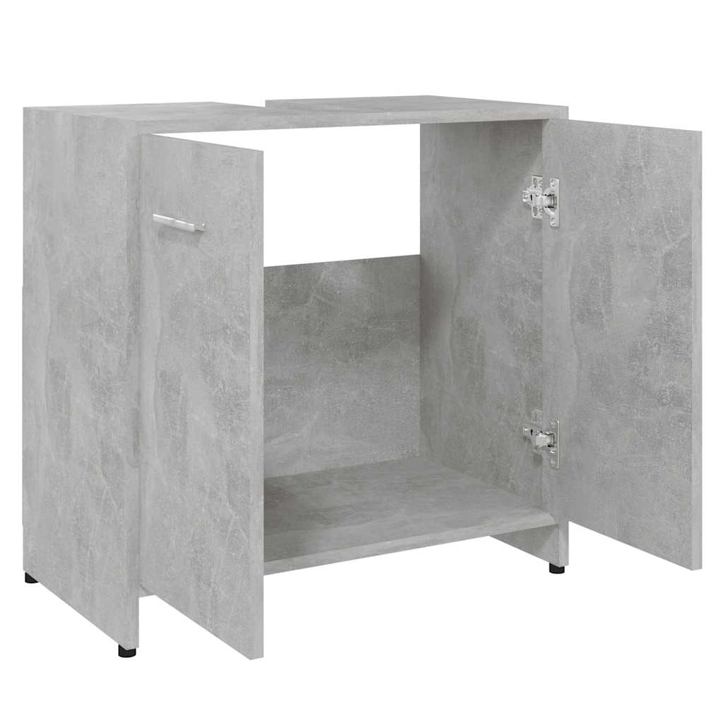 Bathroom Cabinet Concrete Grey 60x33x61 cm Wood Material