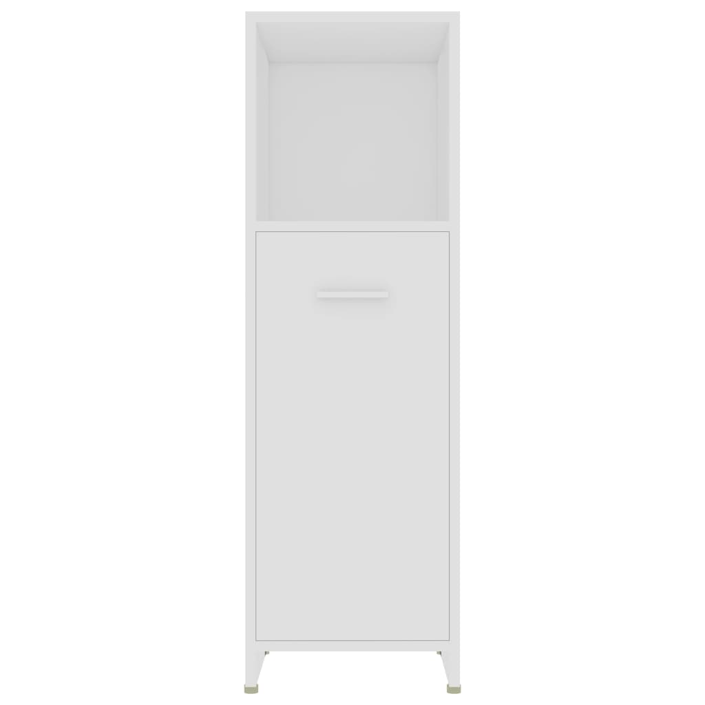 Bathroom Cabinet White 30x30x95 cm Wood Material