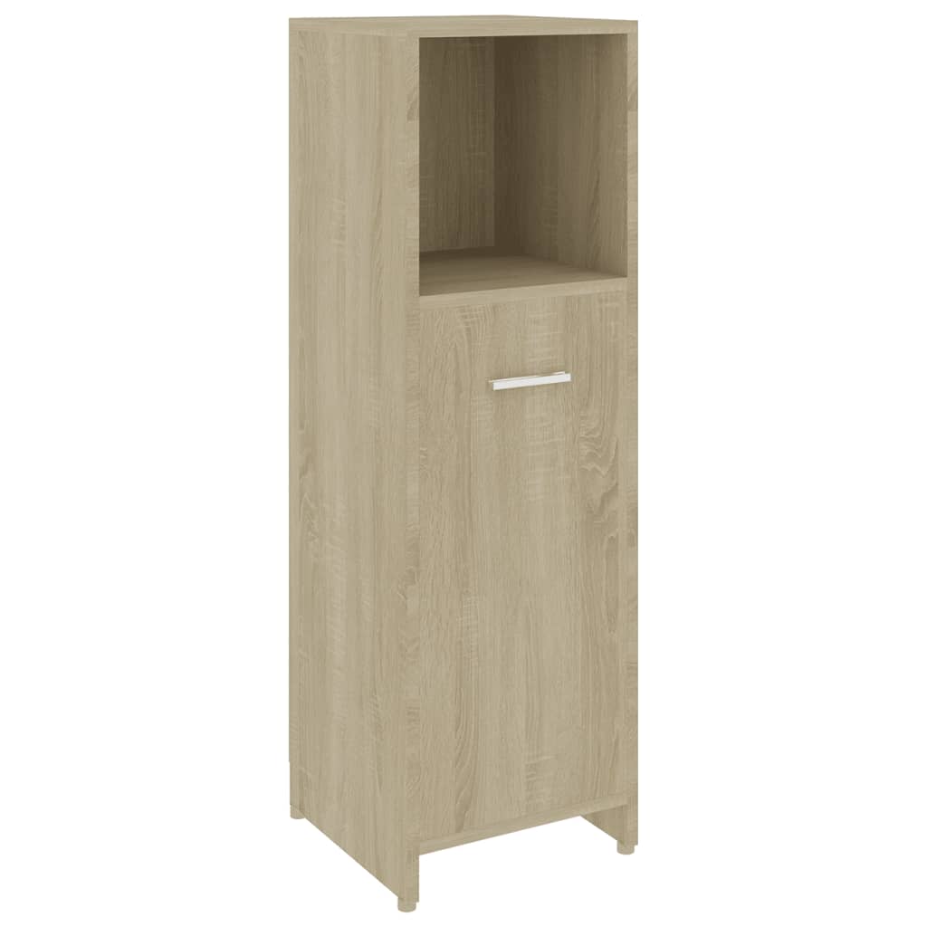 Badezimmerschrank Sonoma-Eiche 30x30x95 cm Holzwerkstoff