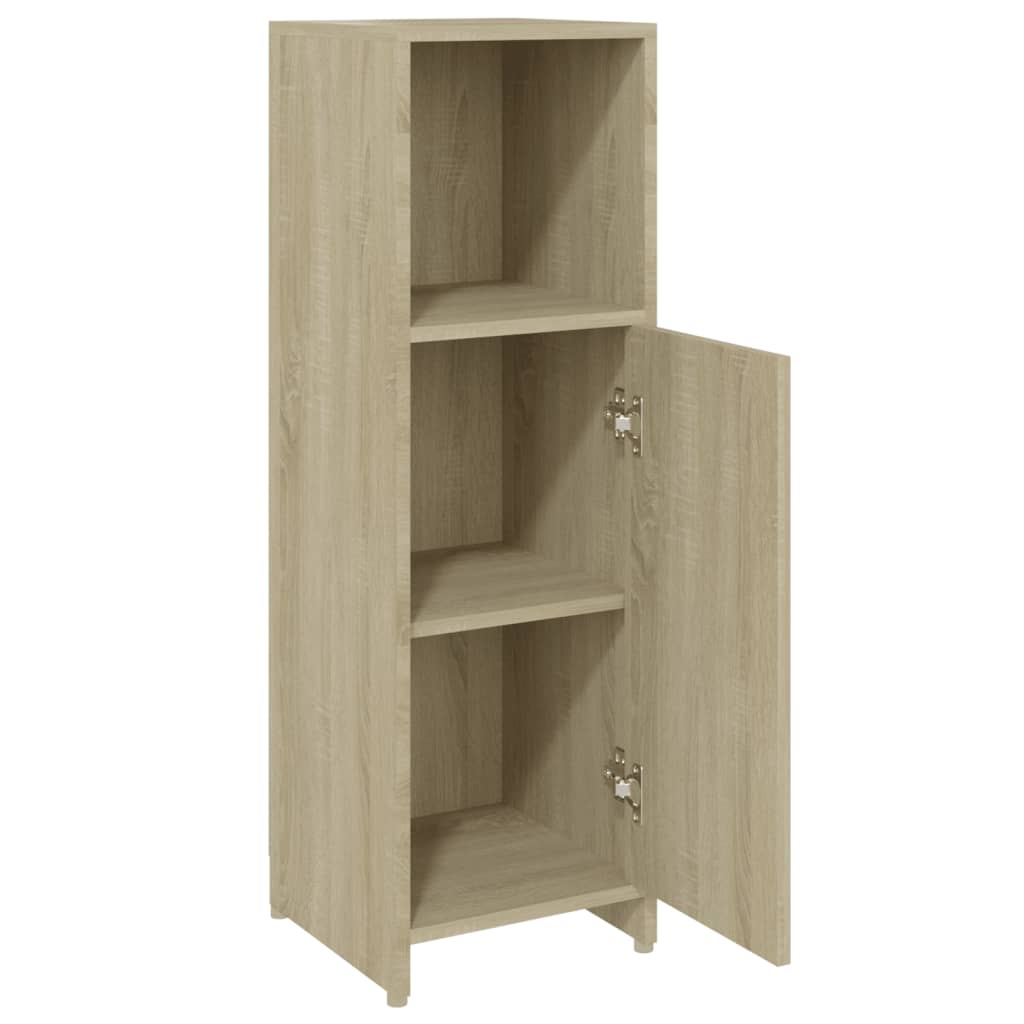 Bathroom Cabinet Sonoma Oak 30x30x95 cm Wood Material