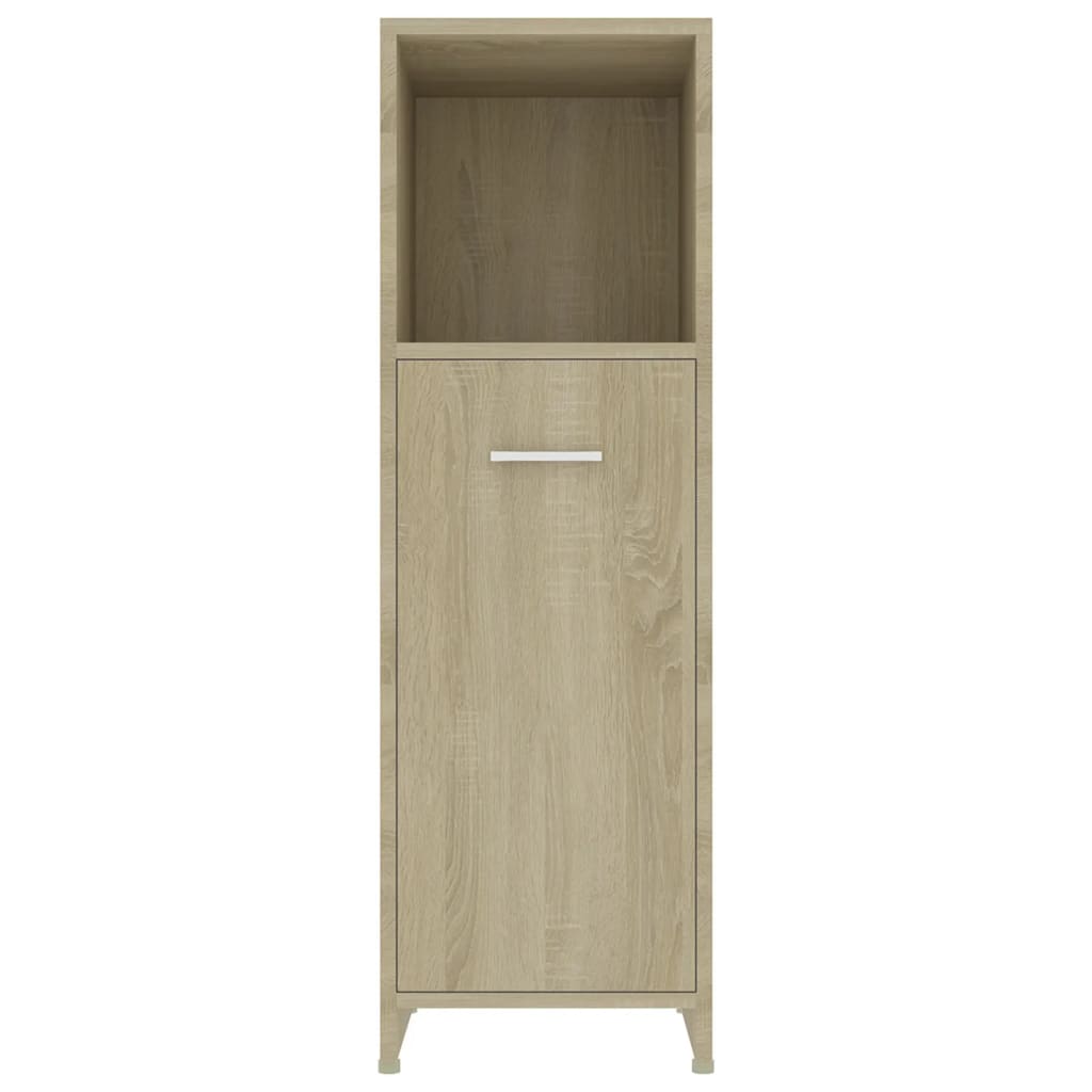 Bathroom Cabinet Sonoma Oak 30x30x95 cm Wood Material