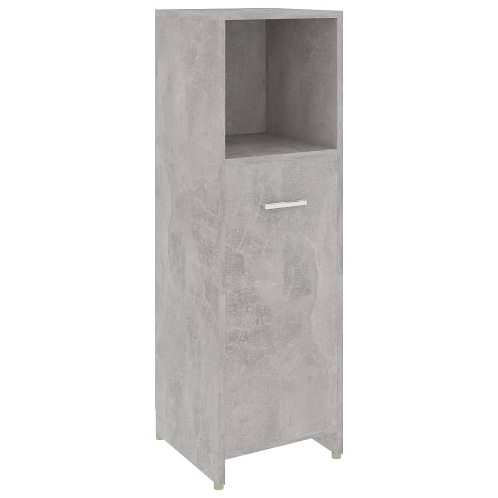 Badezimmerschrank Betongrau 30x30x95 cm Holzwerkstoff