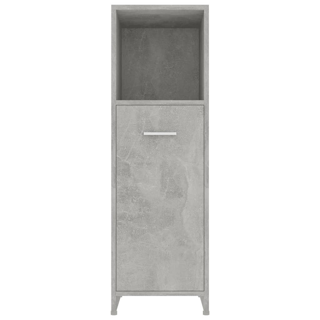 Bathroom Cabinet Concrete Grey 30x30x95 cm Wood Material