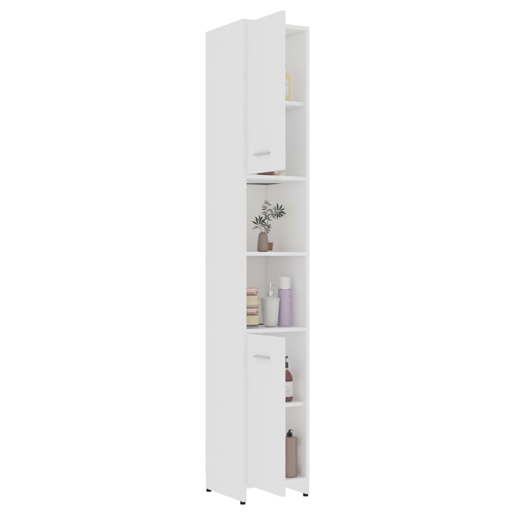 Bathroom Cabinet White 30x30x183.5 cm Wood Material