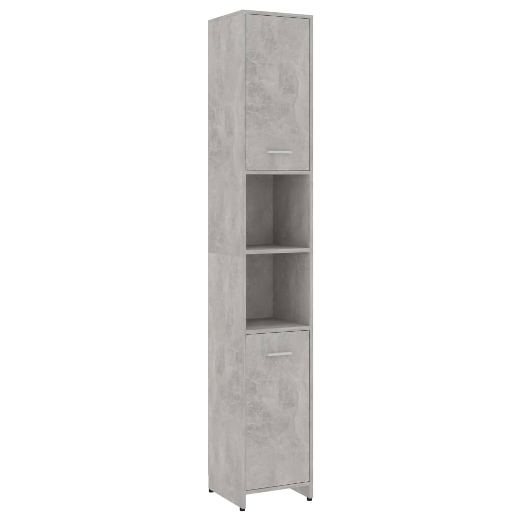 Bathroom Cabinet Concrete Grey 30x30x183.5 cm Wood Material