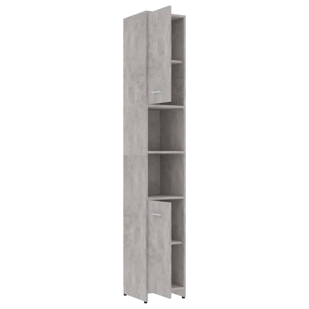 Bathroom Cabinet Concrete Grey 30x30x183.5 cm Wood Material