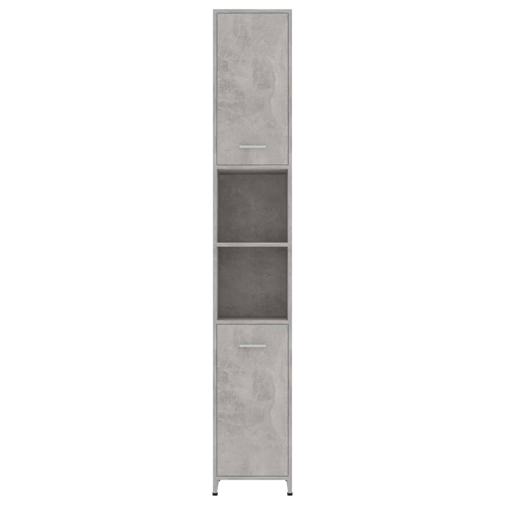 Bathroom Cabinet Concrete Grey 30x30x183.5 cm Wood Material