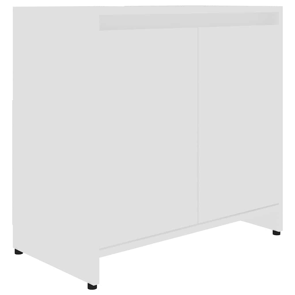 Bathroom Cabinet White 60x33x61 cm Wood Material