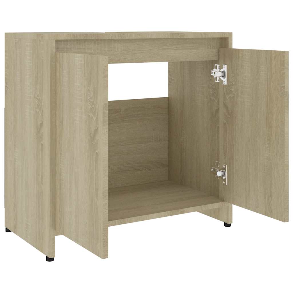 Bathroom Cabinet Sonoma Oak 60x33x61 cm Wood Material