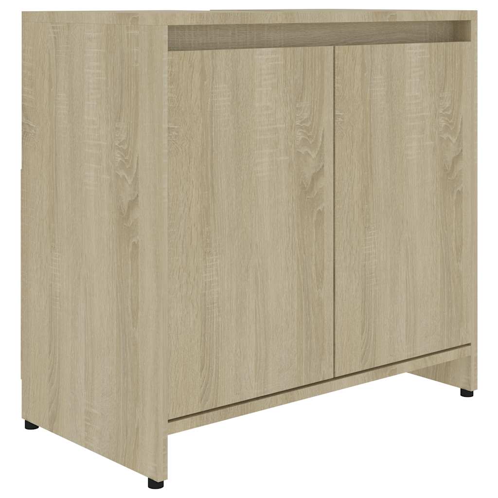 Bathroom Cabinet Sonoma Oak 60x33x61 cm Wood Material