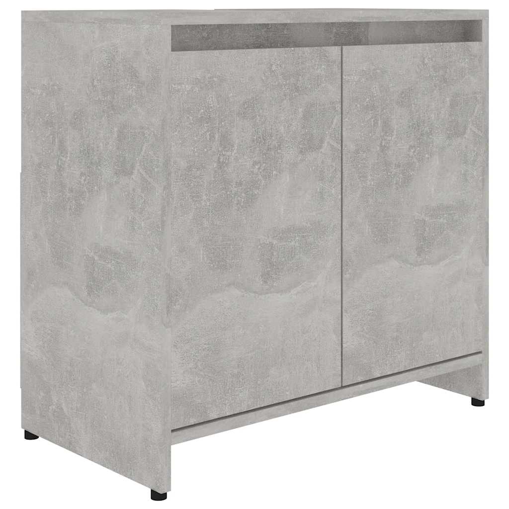 Bathroom Cabinet Concrete Grey 60x33x61 cm Wood Material