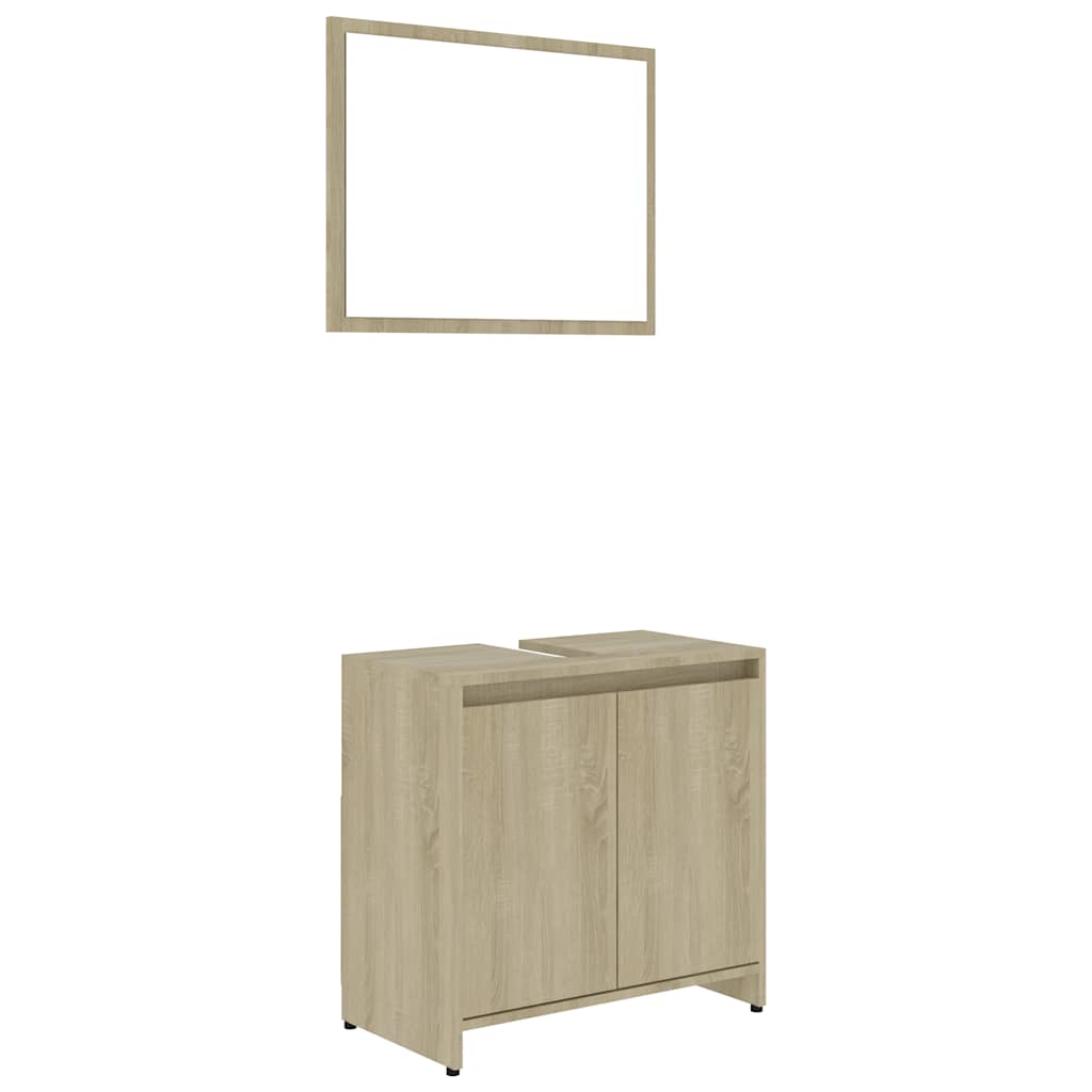 bathroom furniture set Sonoma oak wood material