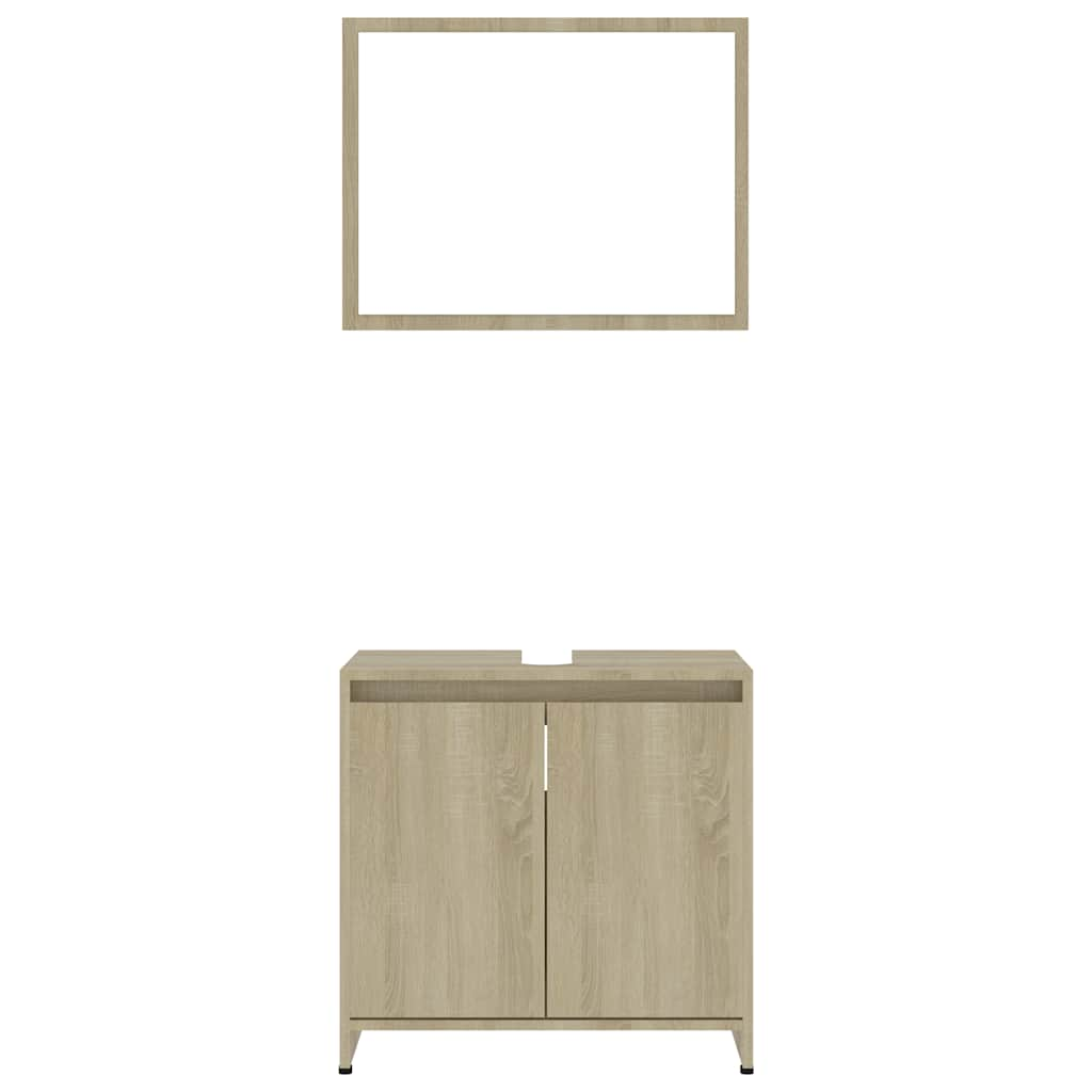 bathroom furniture set Sonoma oak wood material