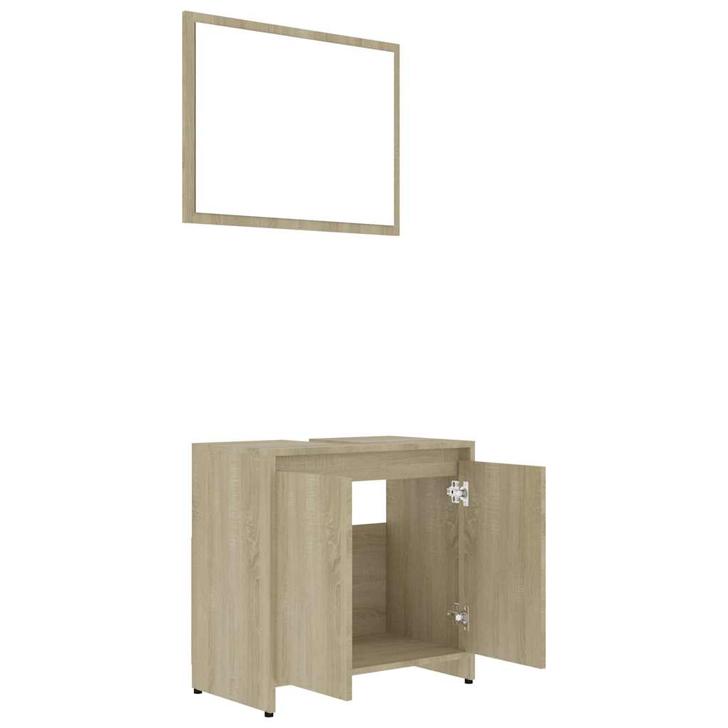 bathroom furniture set Sonoma oak wood material