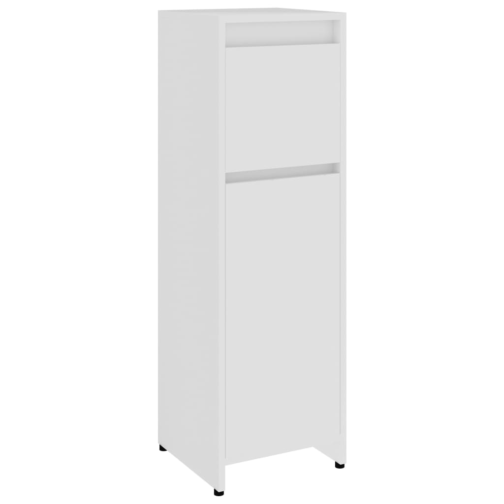 Bathroom Cabinet White 30x30x95 cm Wood Material