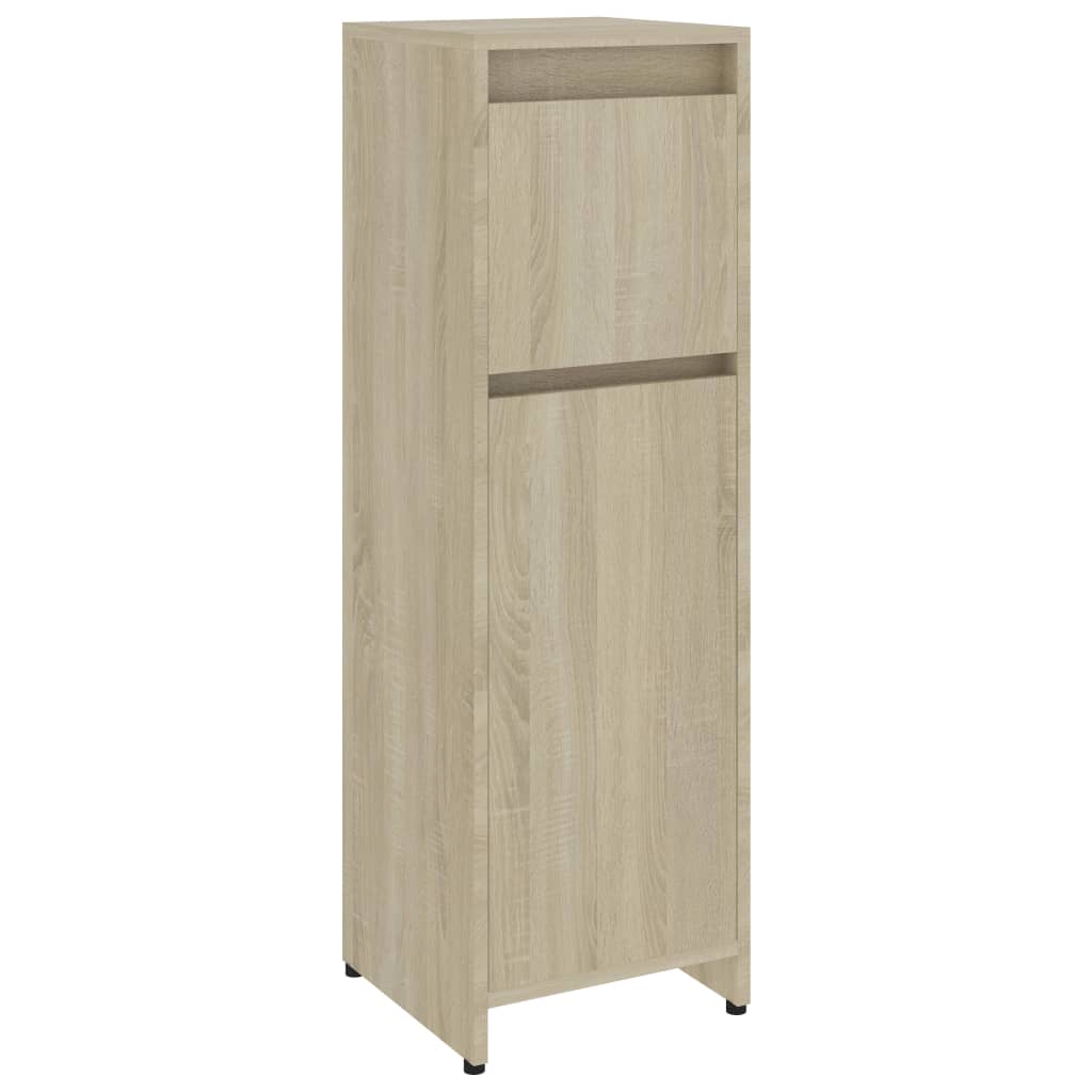 Bathroom Cabinet Sonoma Oak 30x30x95 cm Wood Material