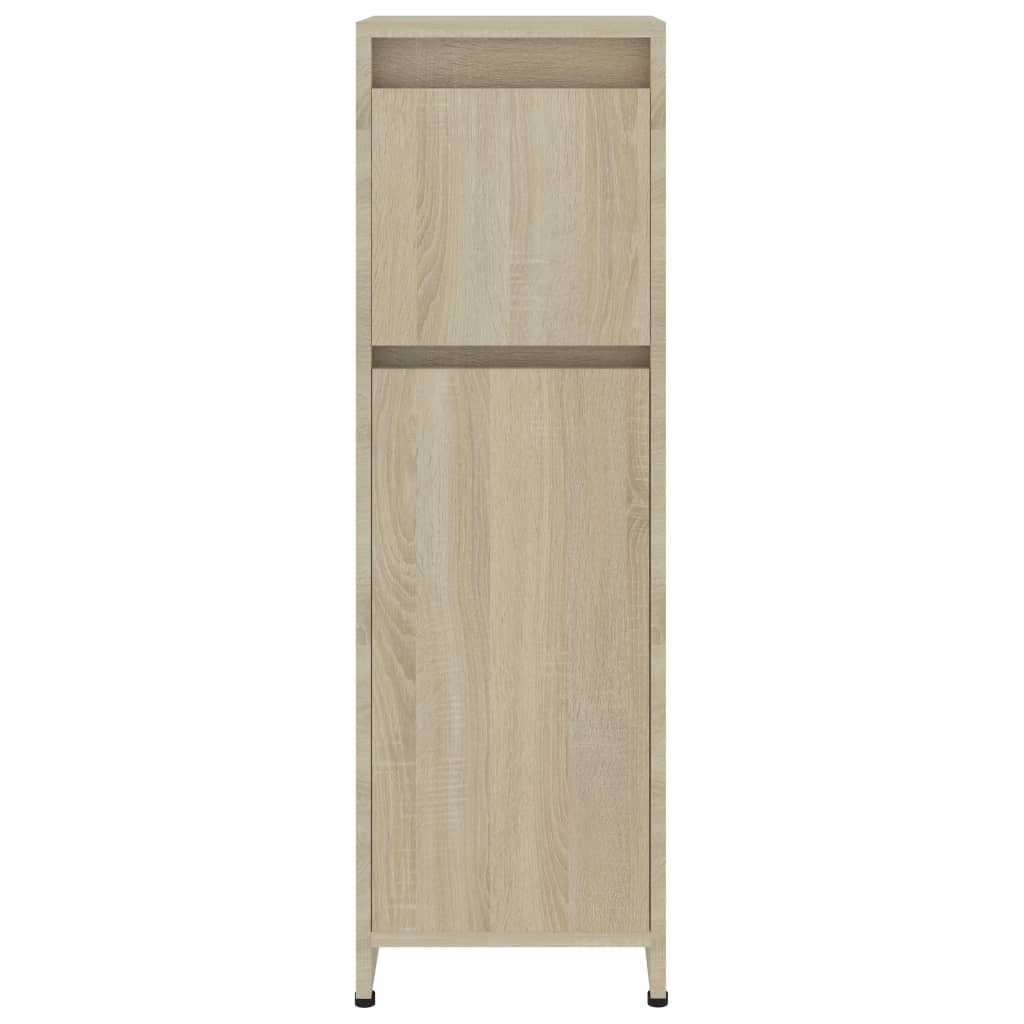 Bathroom Cabinet Sonoma Oak 30x30x95 cm Wood Material