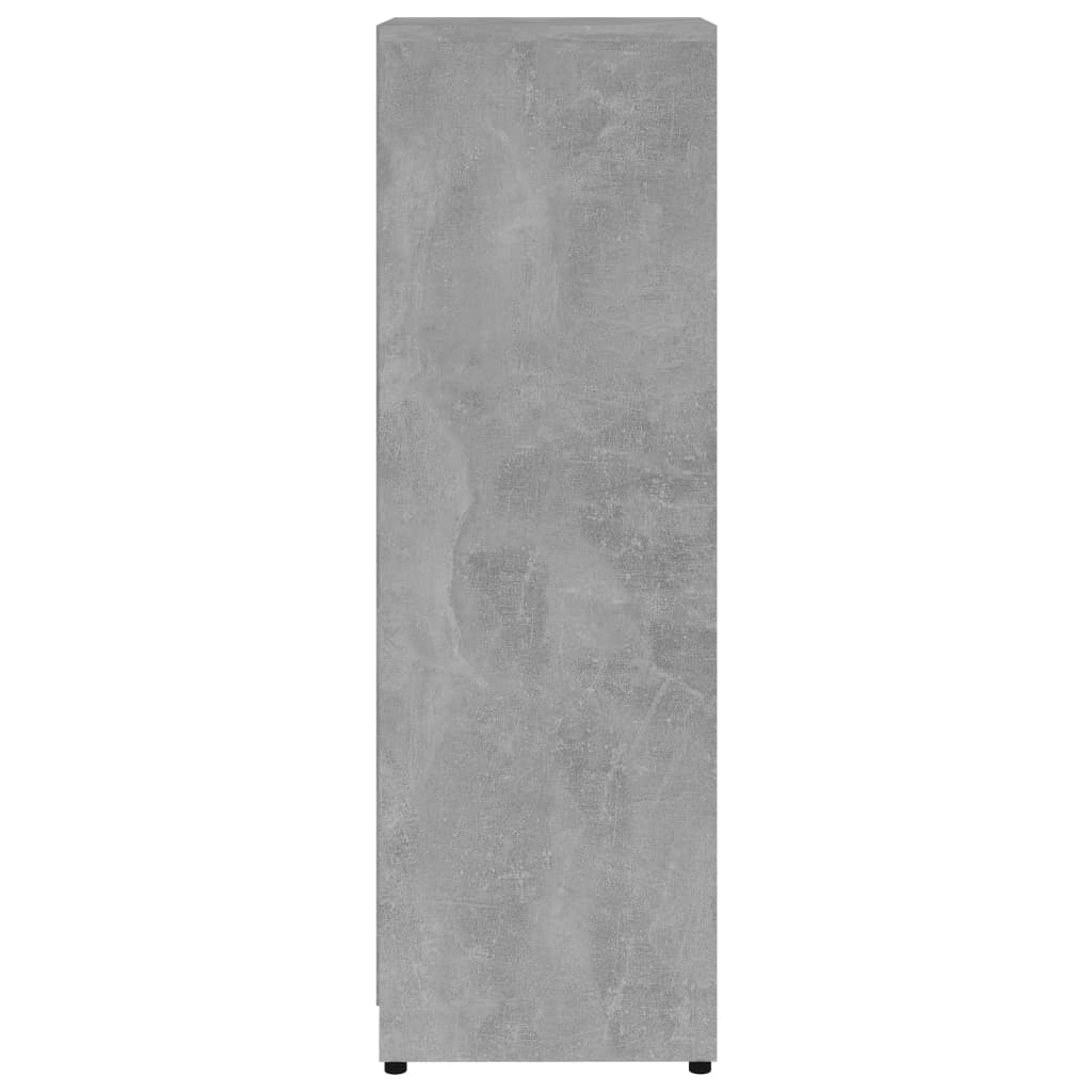 Bathroom Cabinet Concrete Grey 30x30x95 cm Wood Material