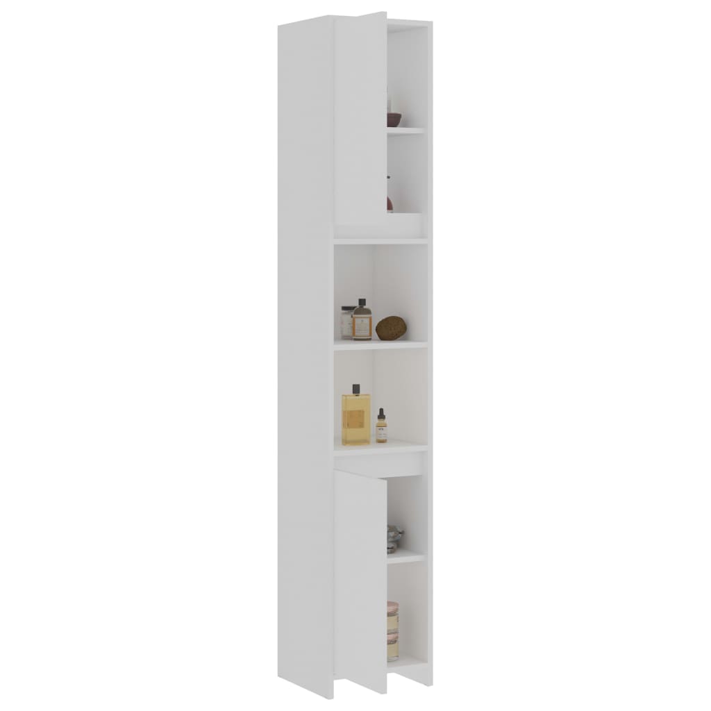 Bathroom Cabinet White 30x30x183.5 cm Wood Material