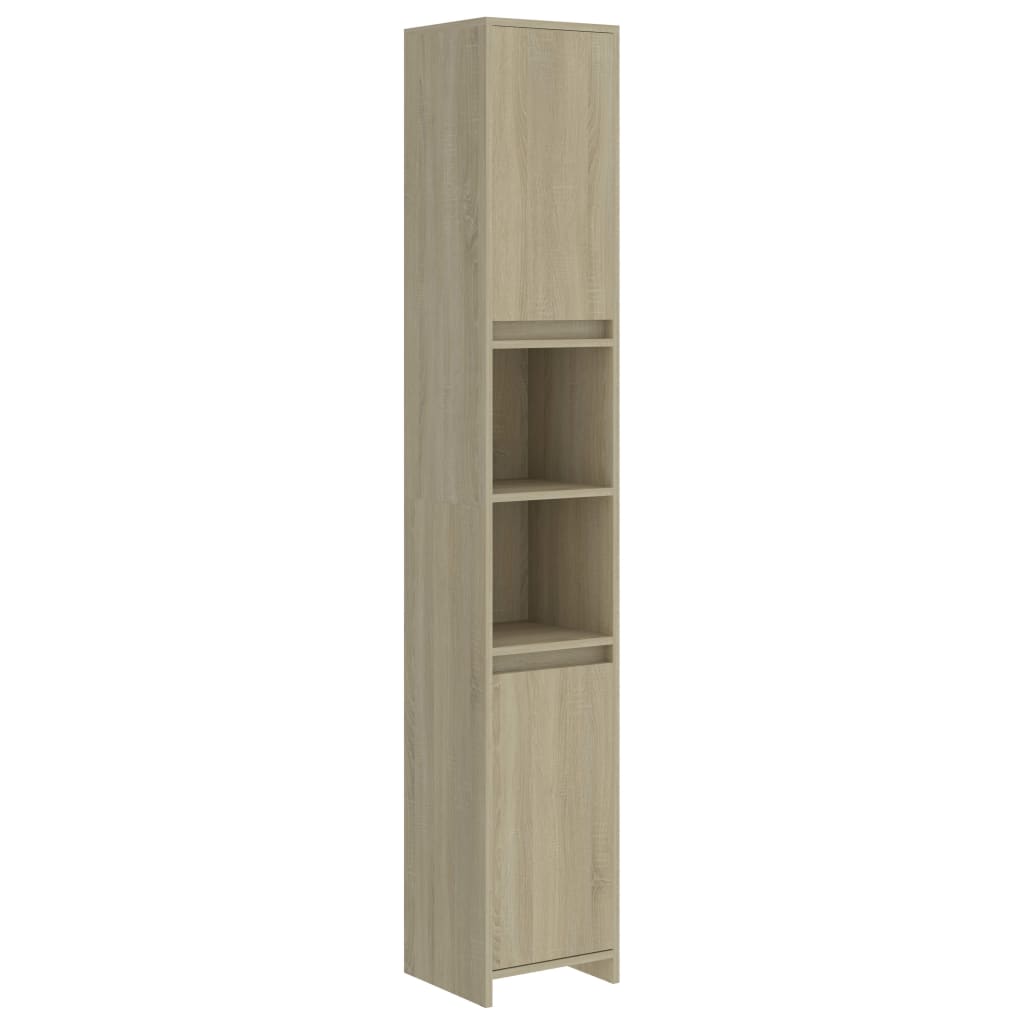 Bathroom Cabinet Sonoma Oak 30x30x183.5 cm Wood Material