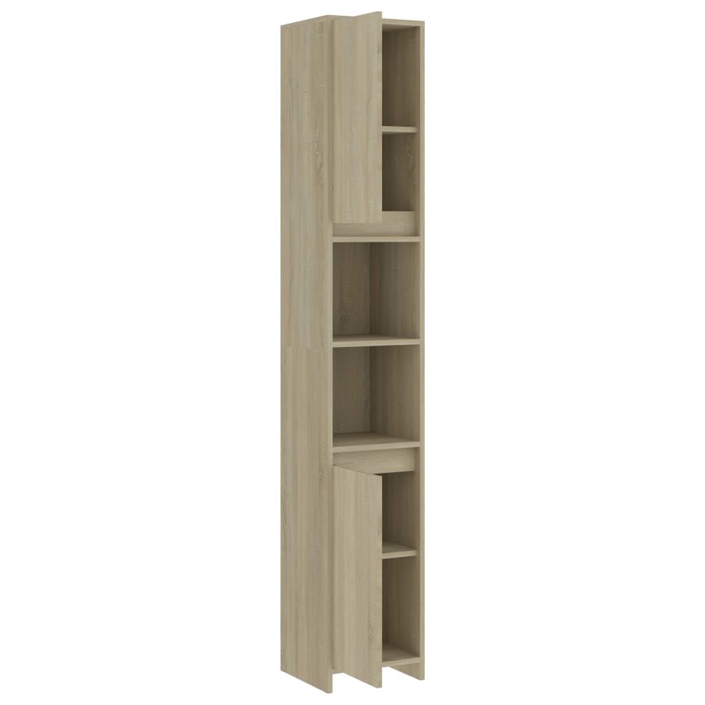 Bathroom Cabinet Sonoma Oak 30x30x183.5 cm Wood Material