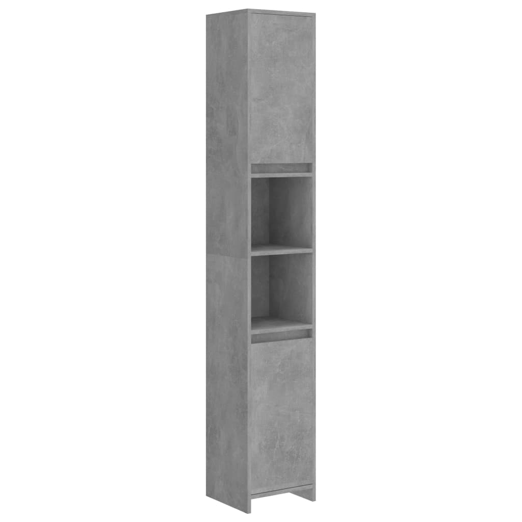 Bathroom Cabinet Concrete Grey 30x30x183.5 cm Wood Material