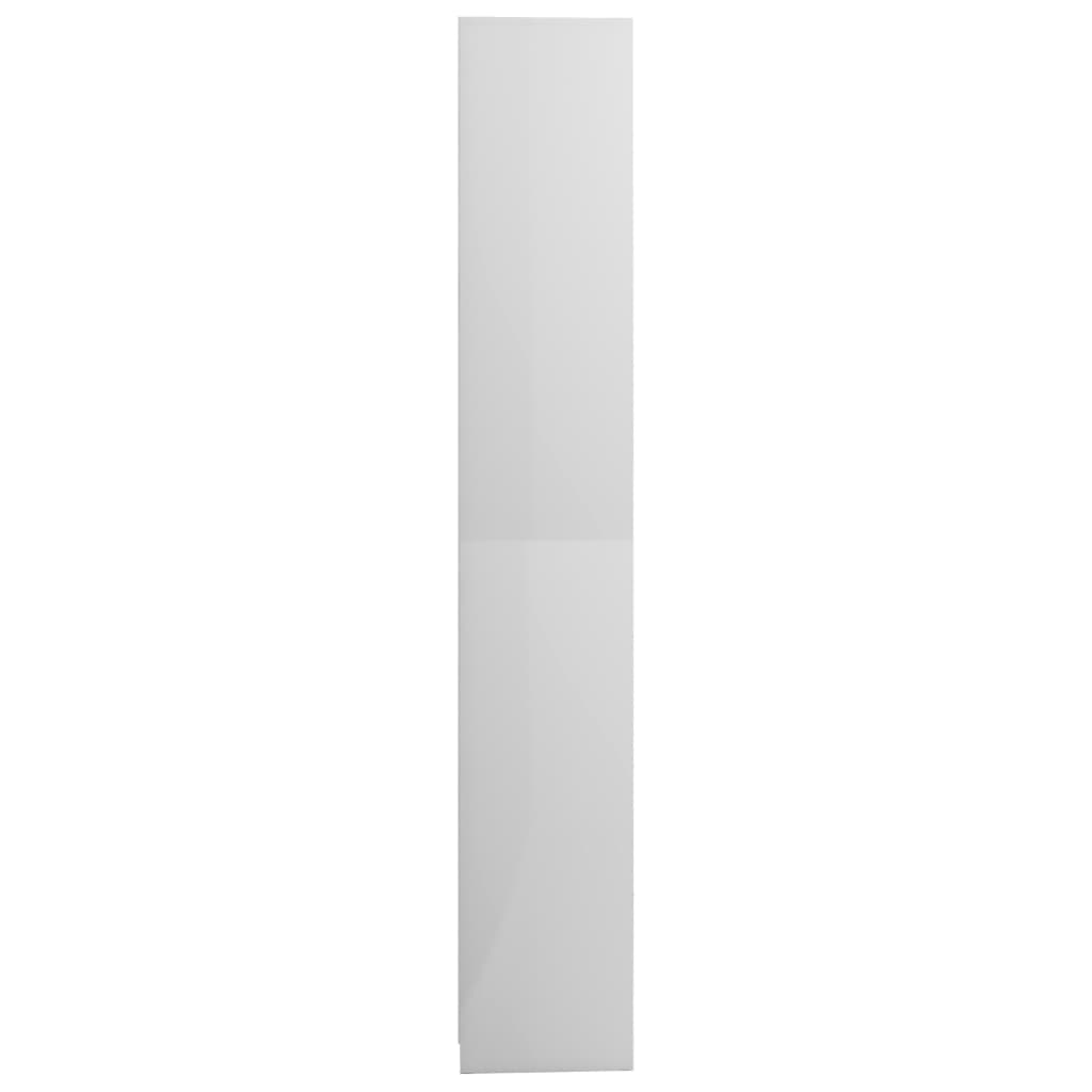 Bathroom Cabinet High Gloss White 30x30x183.5 cm Wood Material