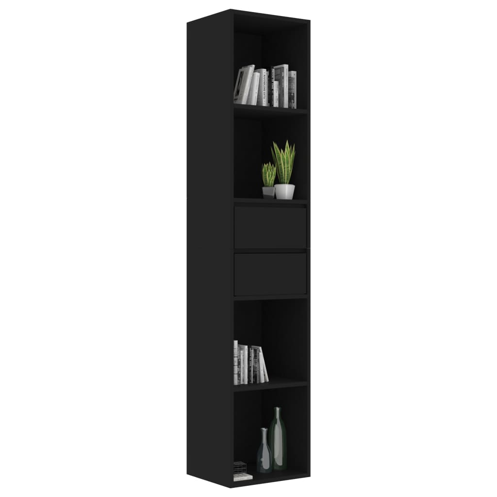 Bookshelf Black 36x30x171 cm Wood Material