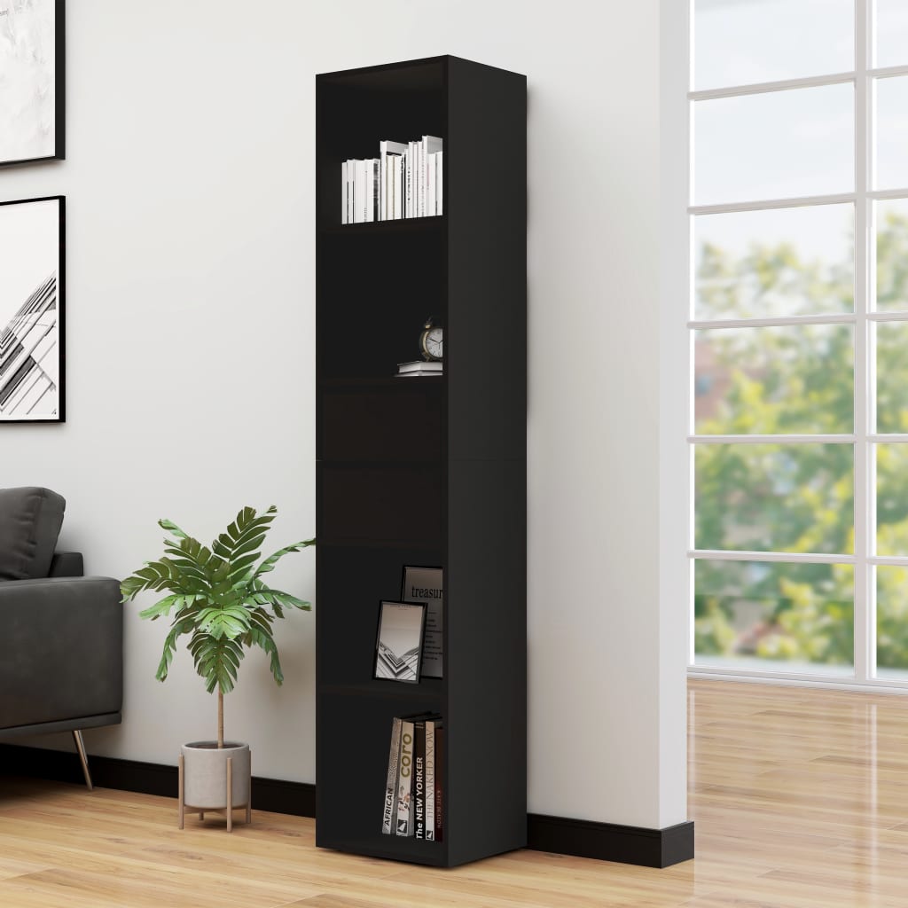 Bookshelf Black 36x30x171 cm Wood Material