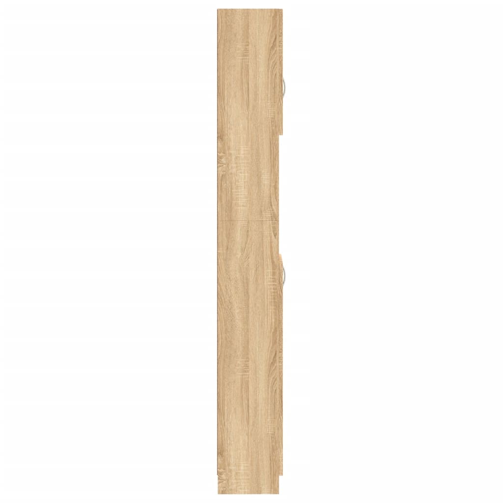 Badezimmerschrank Sonoma-Eiche 32x25,5x190 cm Holzwerkstoff