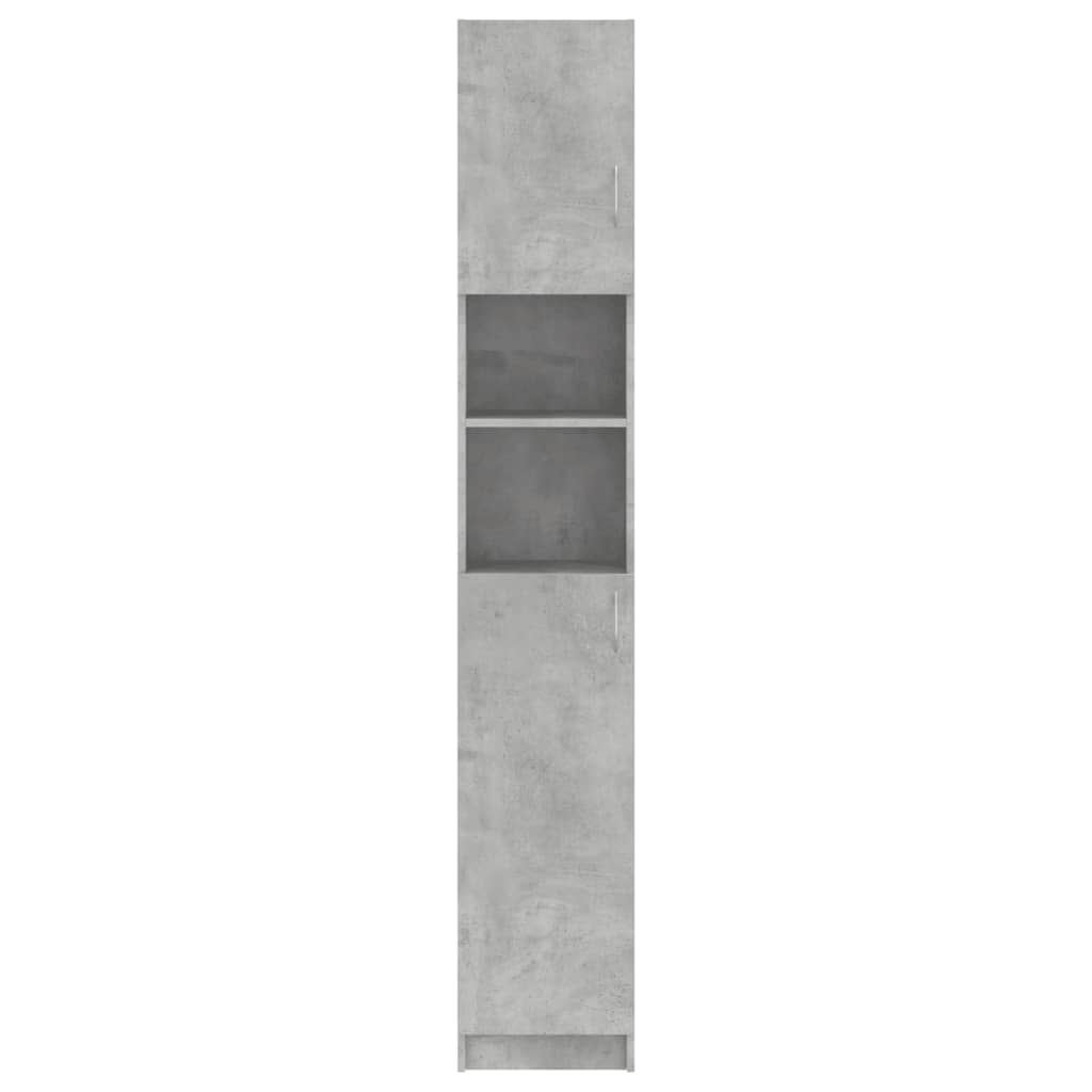 Bathroom Cabinet Concrete Grey 32x25.5x190 cm Wood Material