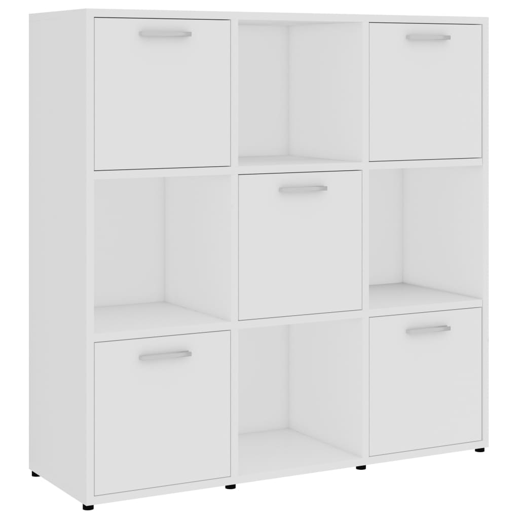 Bookshelf White 90x30x90 cm Wood Material