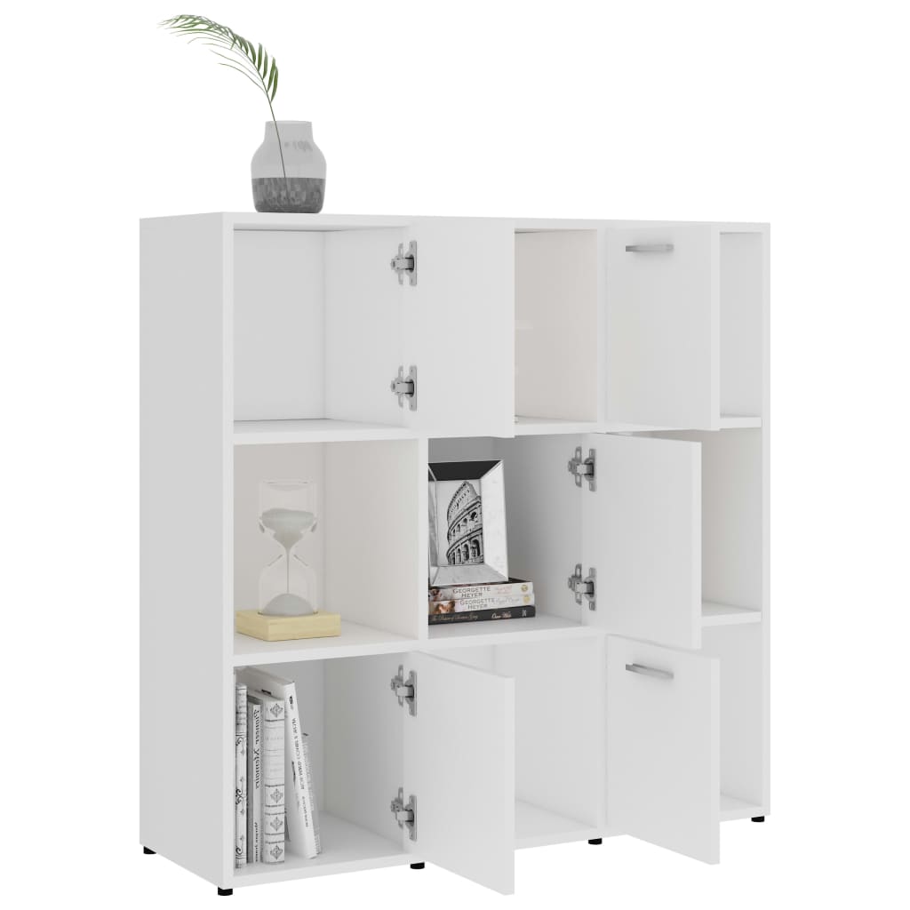 Bookshelf White 90x30x90 cm Wood Material