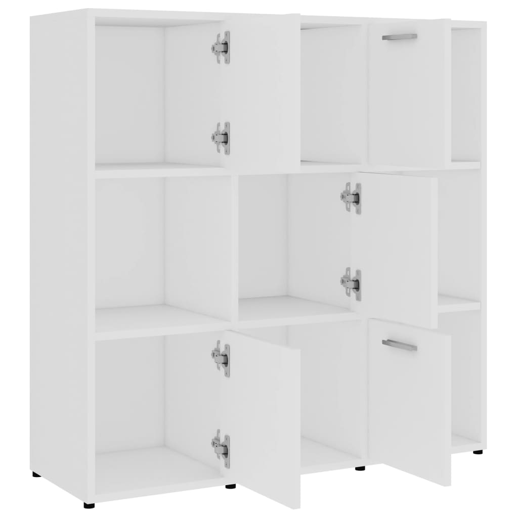 Bookshelf White 90x30x90 cm Wood Material