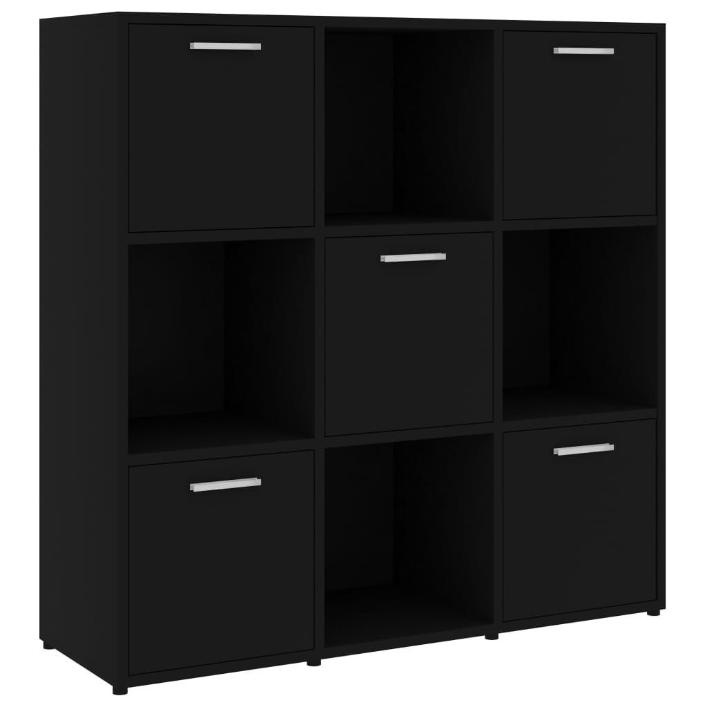 Bookshelf Black 90x30x90 cm Wood Material