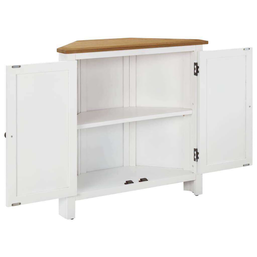 Eckschrank 80x33,5x78 cm Eiche Massivholz