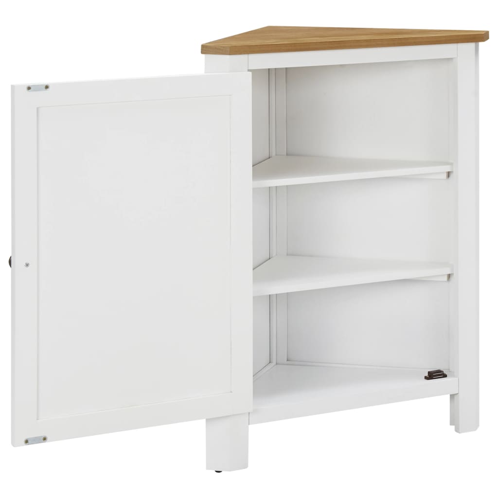 Eckschrank 59x45x80 cm Massivholz Eiche