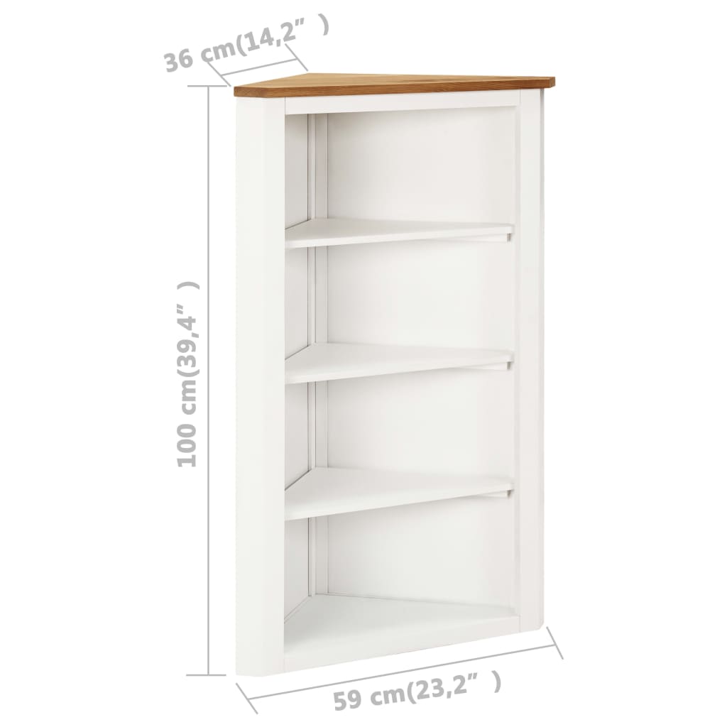 Eckschrank 59x36x100 cm Eiche Massivholz