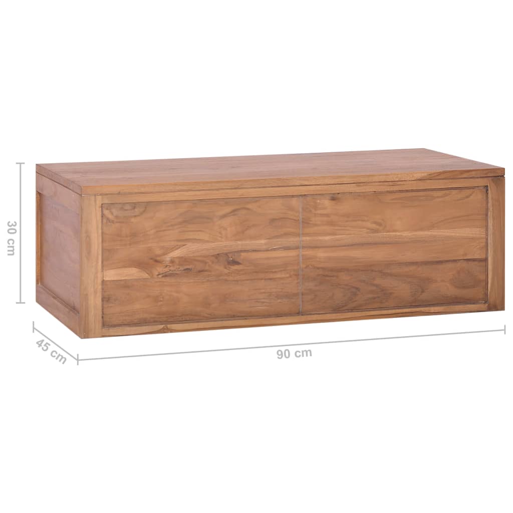 Wand-Badschrank 90x45x30 cm Teak Massivholz