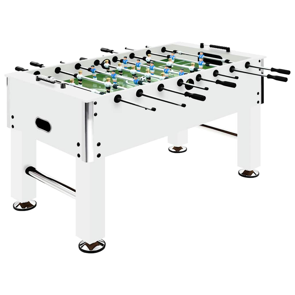 Soccer table steel 60 kg 140x74.5x87.5 cm white