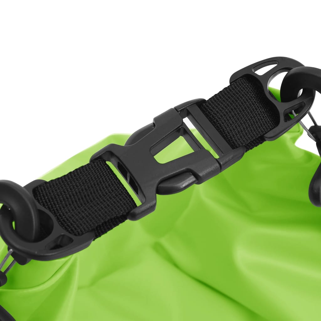 Dry Bag with Zipper Green 15 L PVC