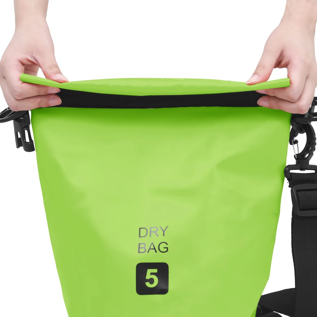 Dry Bag Green 5 L PVC