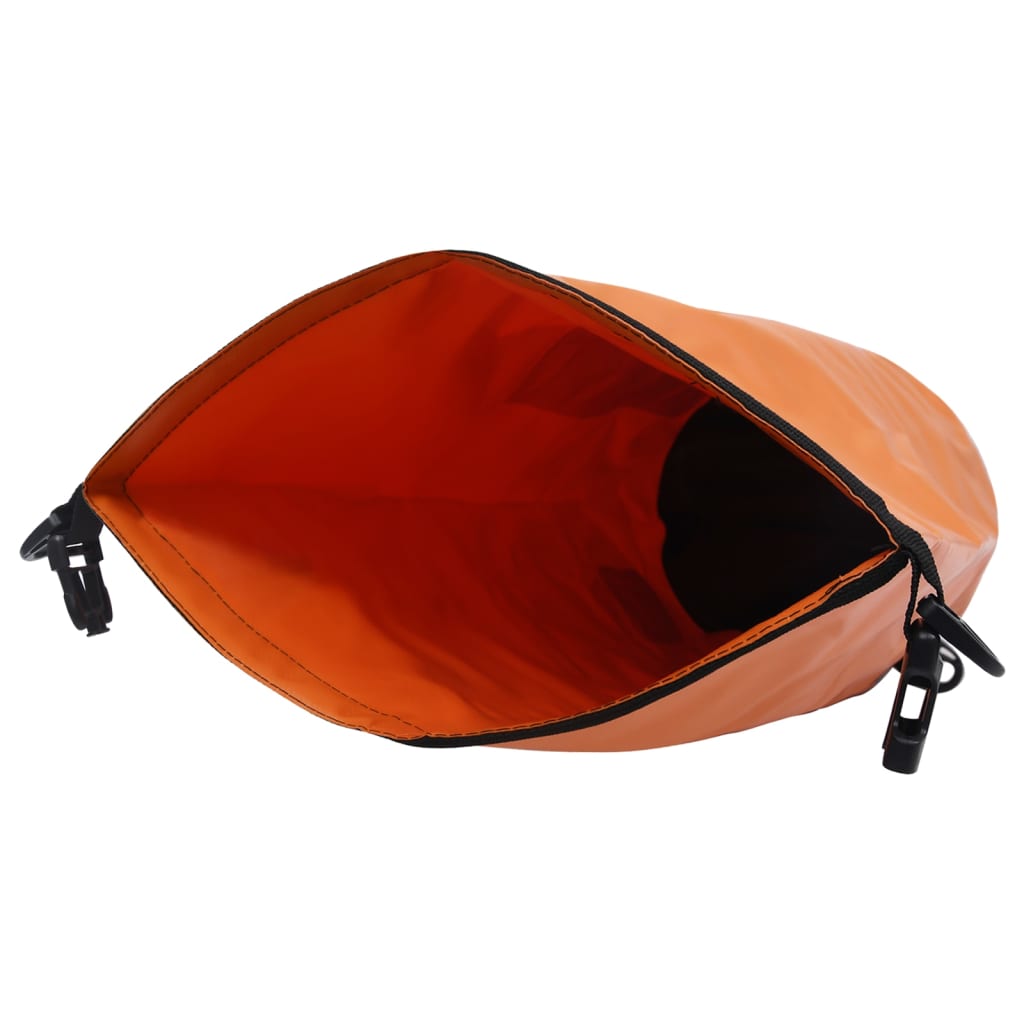 Dry Bag with Zipper Orange 15 L PVC