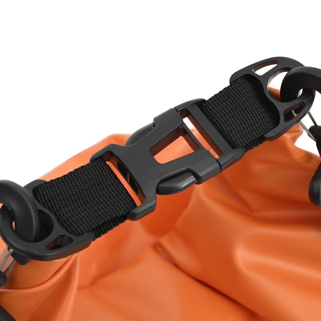 Trockensack mit Reißverschluss Orange 15 L PVC